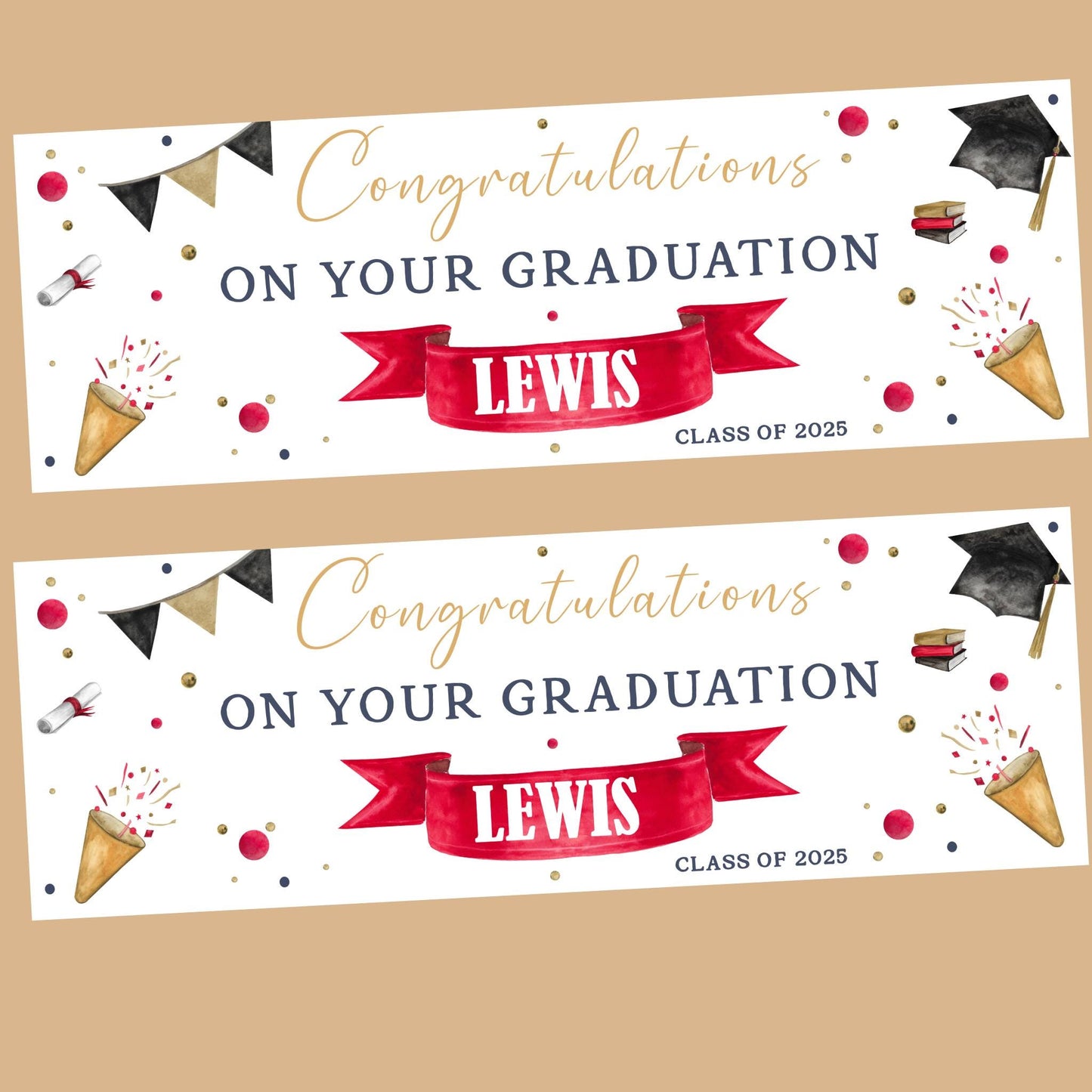 Personalised Graduation Banner , Party Banner, Custom Banner, Party Decor, Well done Banner