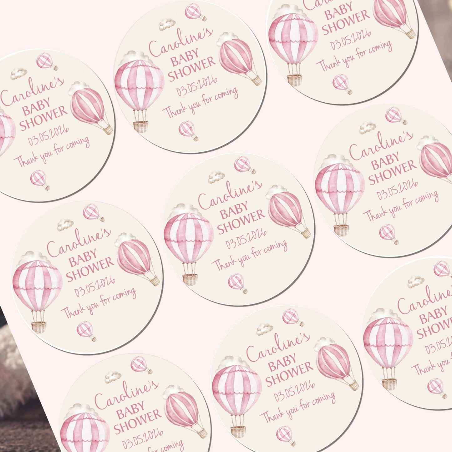 Personalised Baby Shower Stickers for Favours Party Bags Mum to be stickers