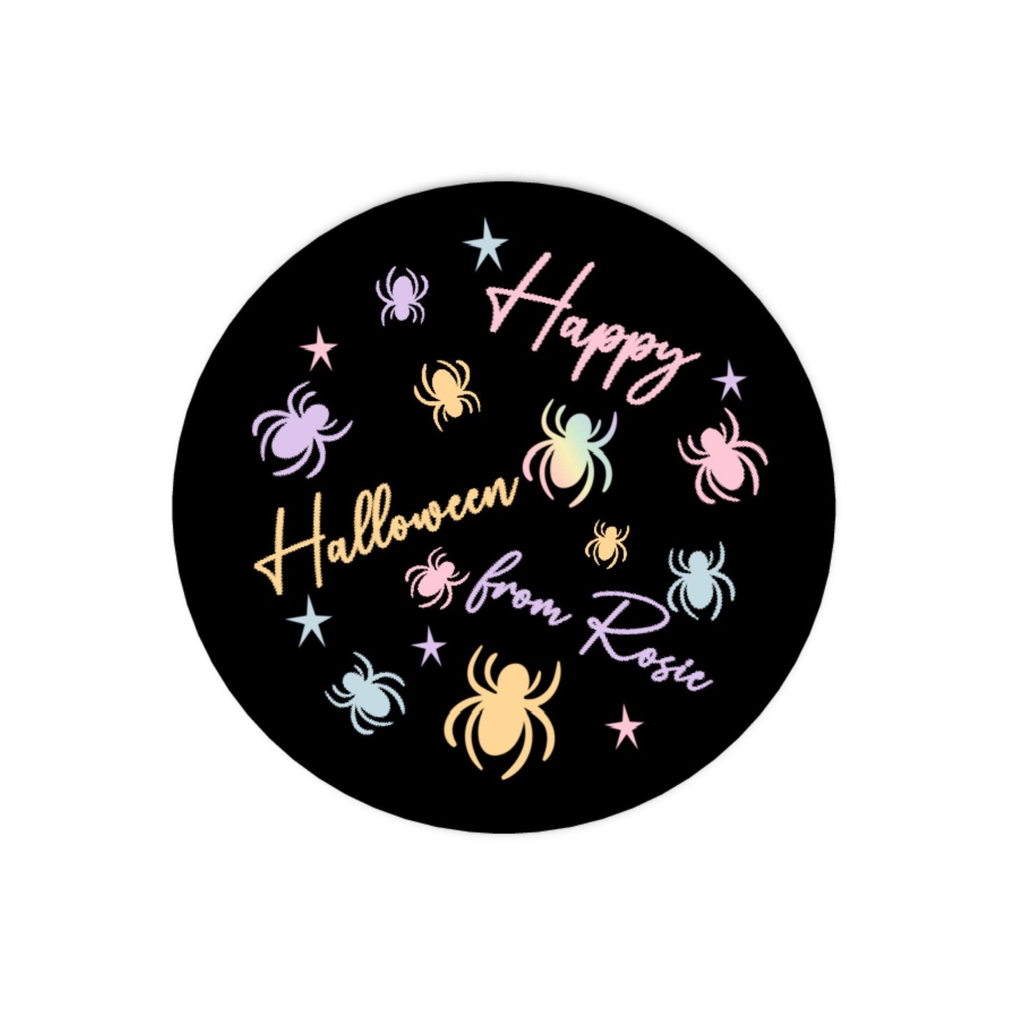 Personalised Halloween Stickers Pastel Labels for Treat Bag Trick or Treat Pastel pumpkin stickers