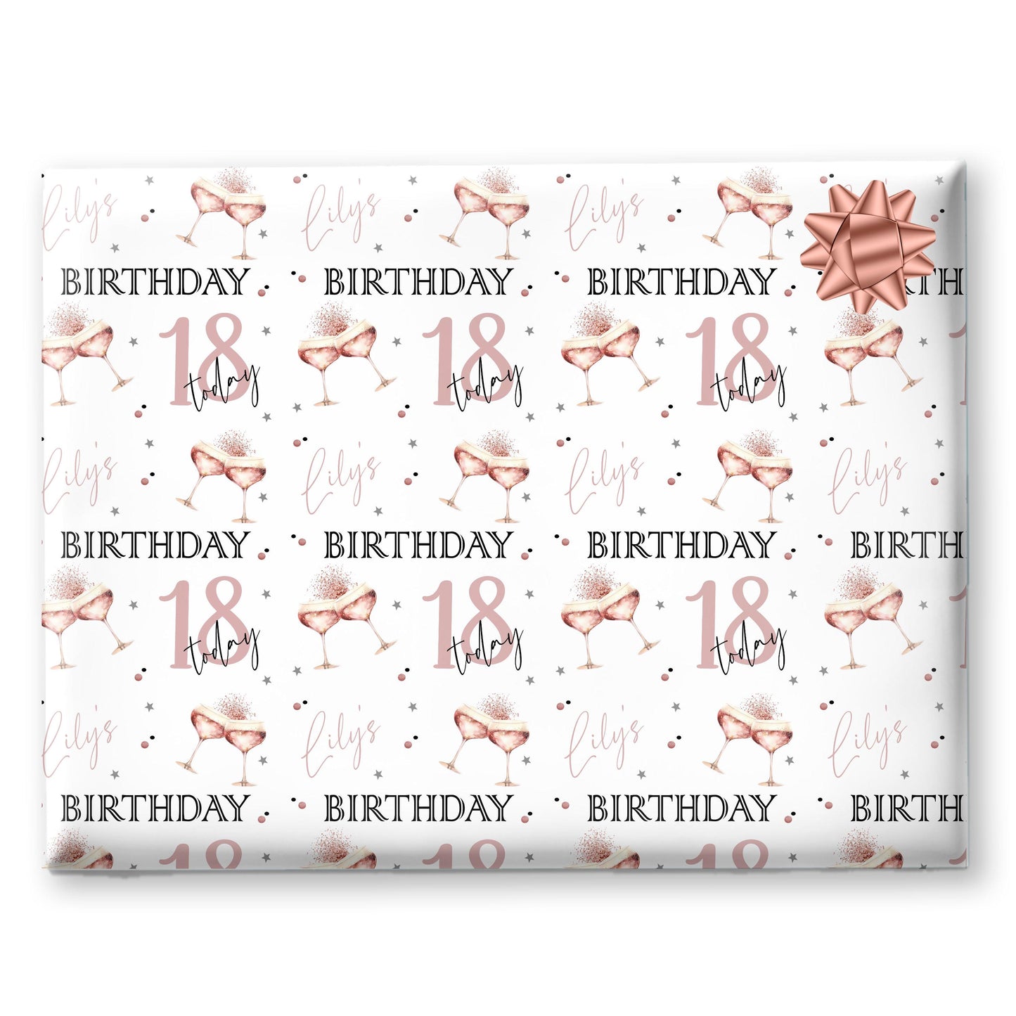 Personalised Birthday Gift Wrap, Personalised Wrapping Paper 21st 18th 30th Any Age