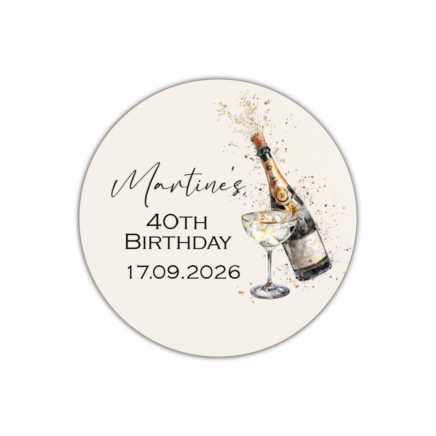 Personalised Birthday Stickers for Favours Party Bags Birthday Cake Seals Birthday Labels Celebration stickers