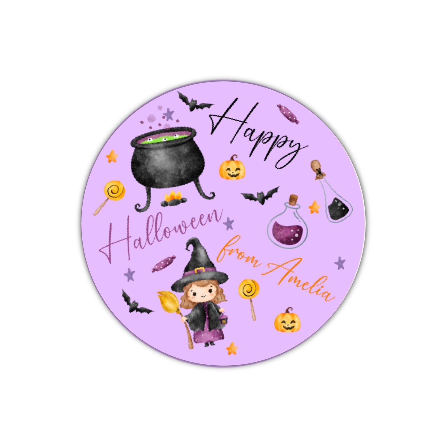 Personalised Halloween Stickers Labels Trick or Witch stickers kids stickers