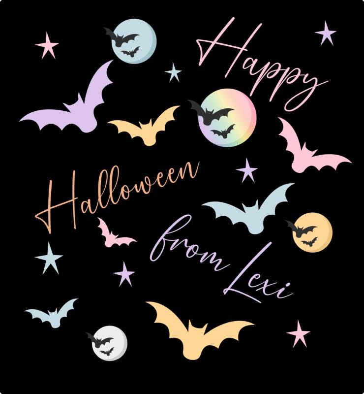 Personalised Halloween Gift Bag Son Daughter Grandson Granddaughter Pastel Halloween