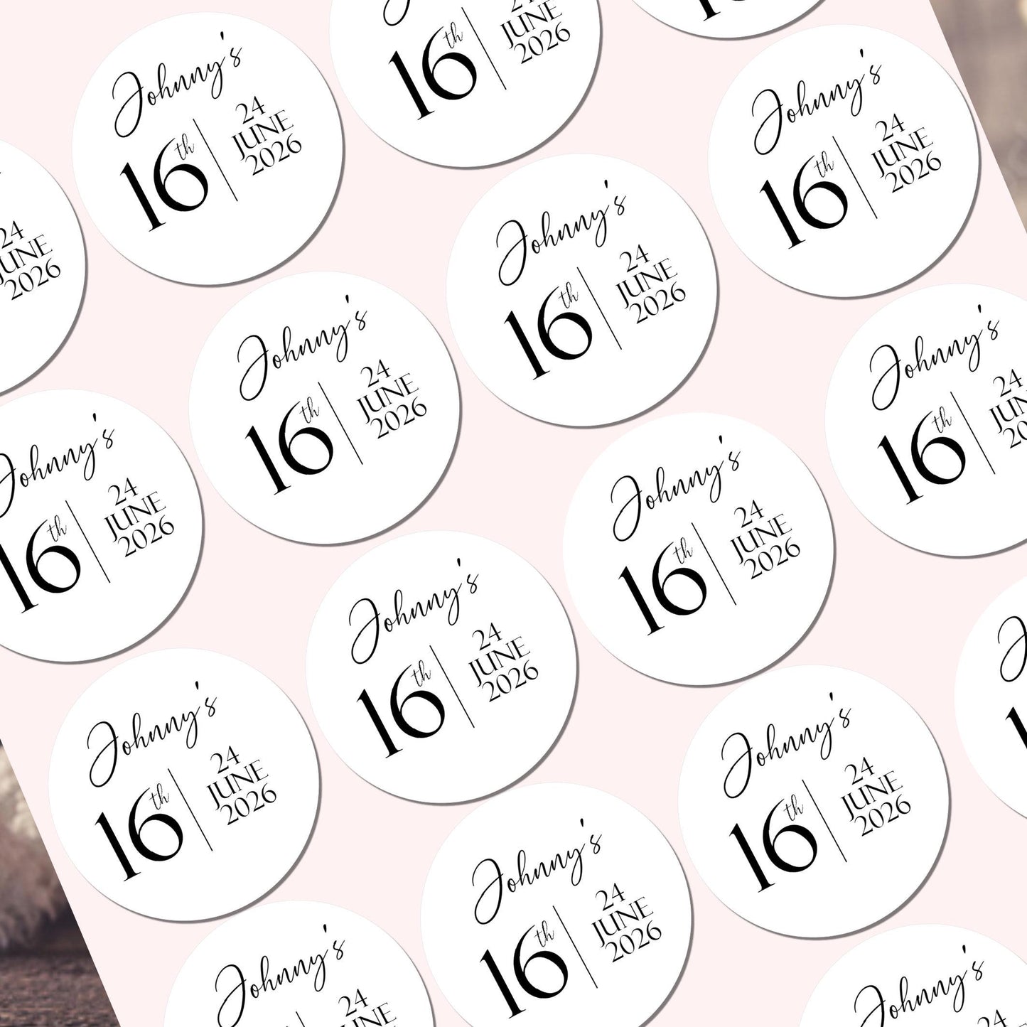 Birthday Stickers Party Bags Sweet Cone Thank You Stickers Labels Tags