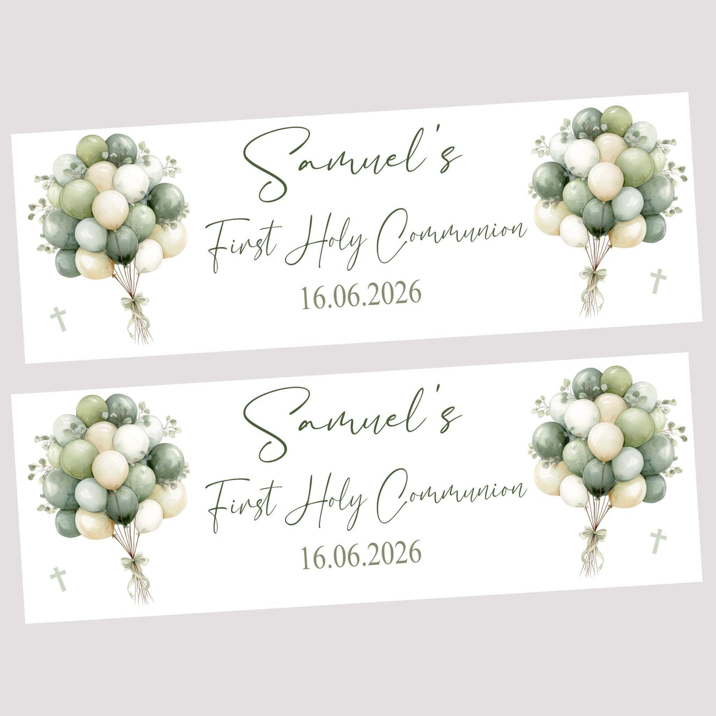 First Holy Communion Personalised Party Banners, Party Decor, Wall Decoration, 1st Communion or Confirmation
