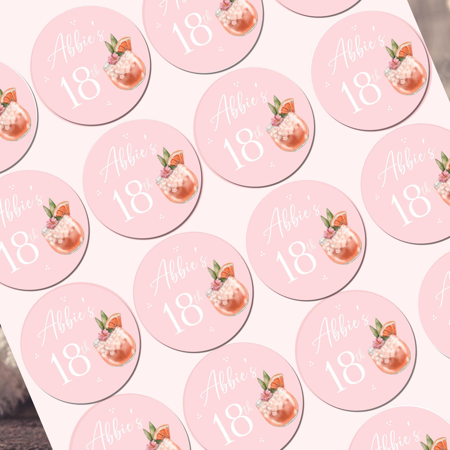 Birthday Stickers Party Bags Sweet Cone Thank You Stickers Labels Tags