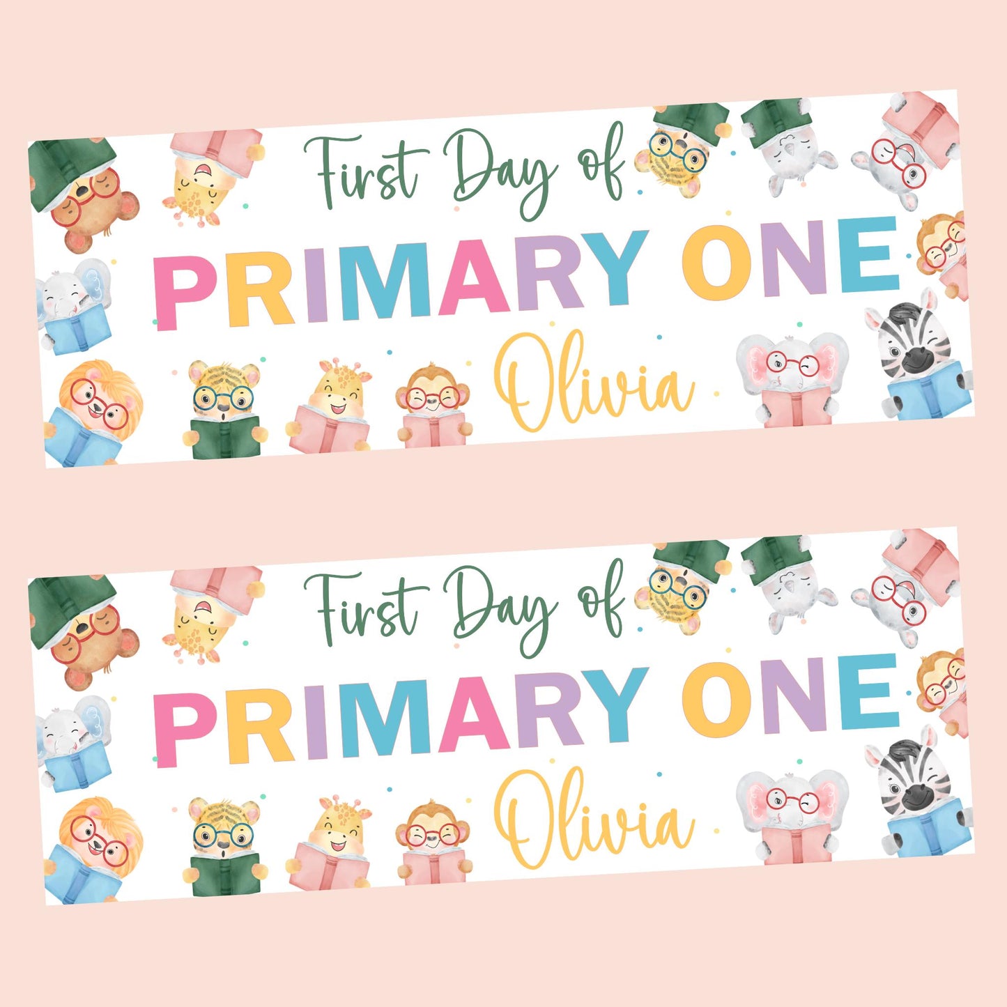 First Day of School Banner, Personalised Primary One Banner, Personalised back to school banner, School decorations, Back to school ideas