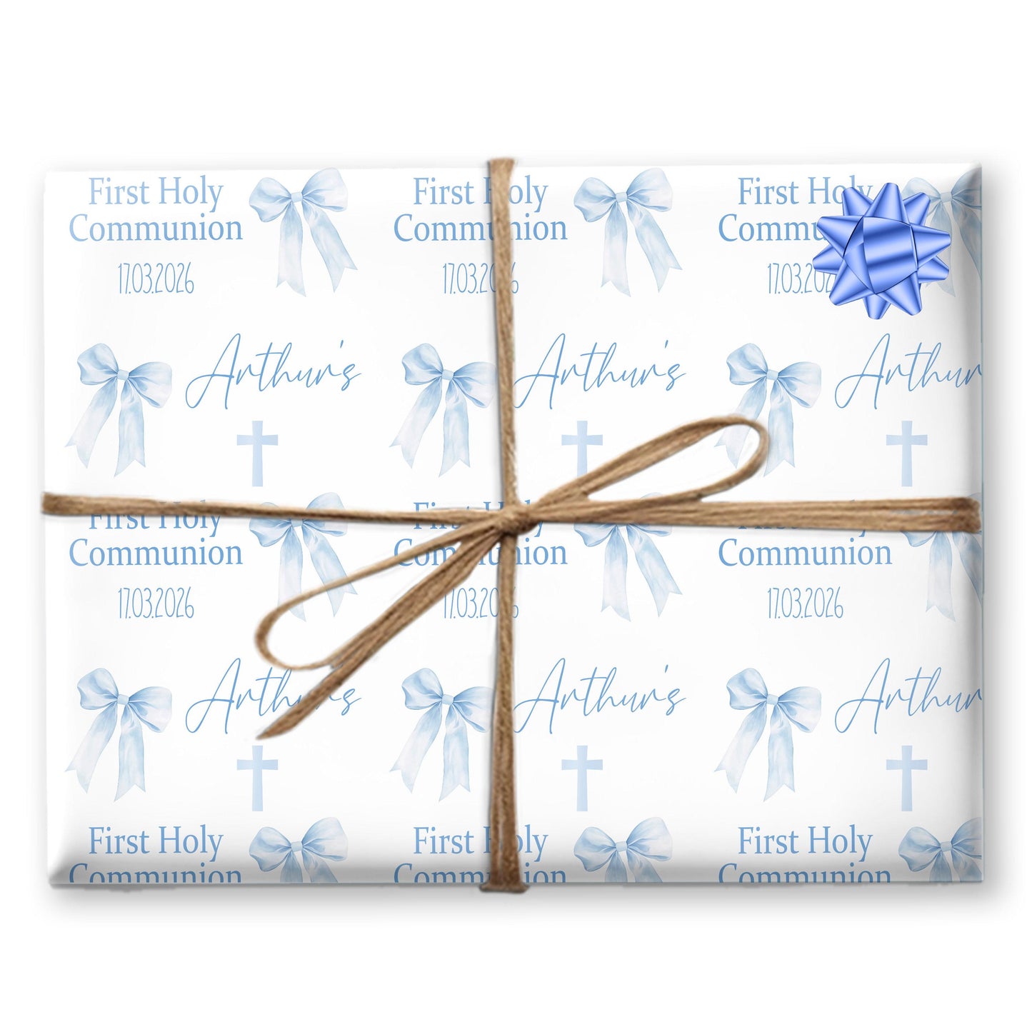 First Holy Communion Wrapping Paper, Confirmation gift wrap, Religious gift ideas