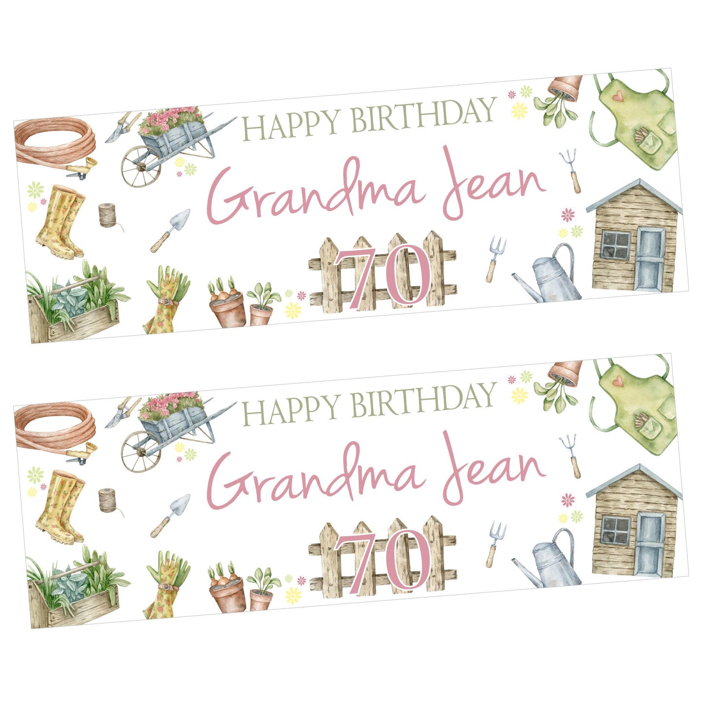 Personalised Gardening Birthday Banner | Gardening Banner | Party Decor | Garden Lover Birthday Decorations