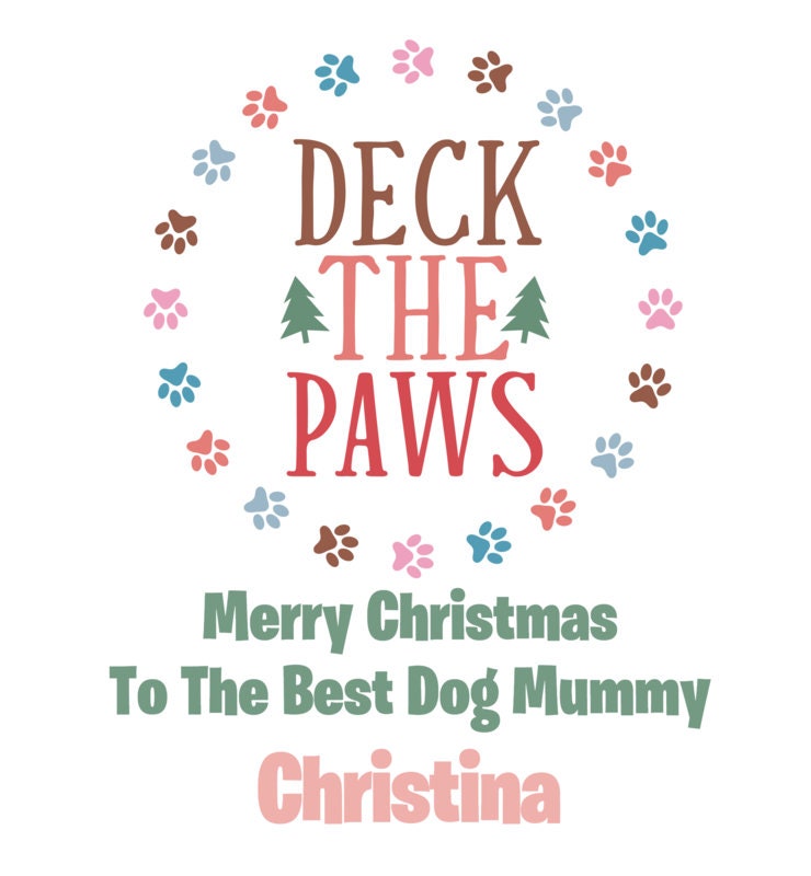 Personalised Christmas Dog Mum Gift Bag, Dog Dad Gift Bag, Doggy Mum, Doggy Dad, Personalised Best Dog Mum, Best Dog Dad