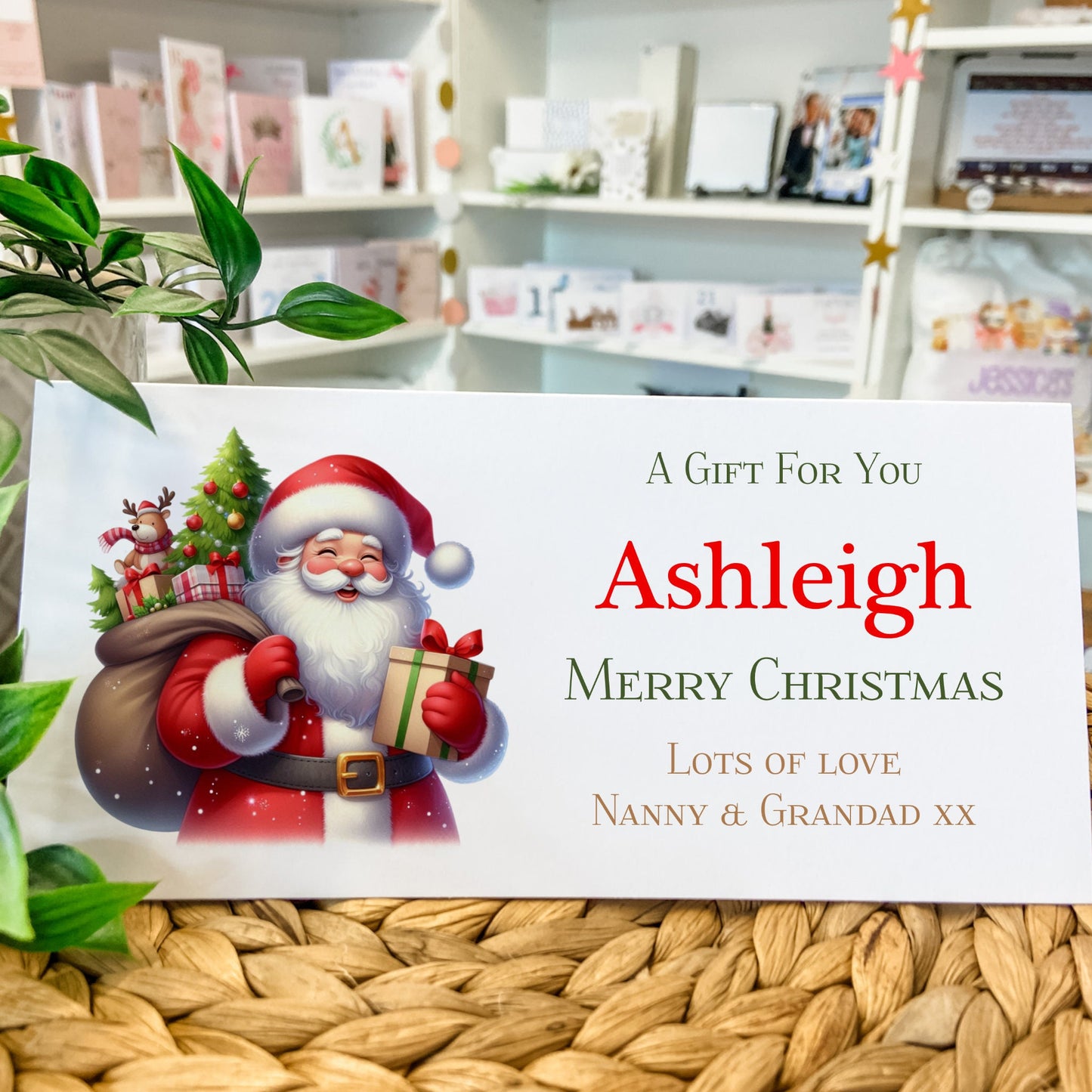 Personalised Christmas Money Gift Wallet Christmas Cash Gift For you this christmas