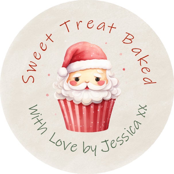 Personalised Christmas Stickers for Treats Sweet Cakes Gift Wrap Label