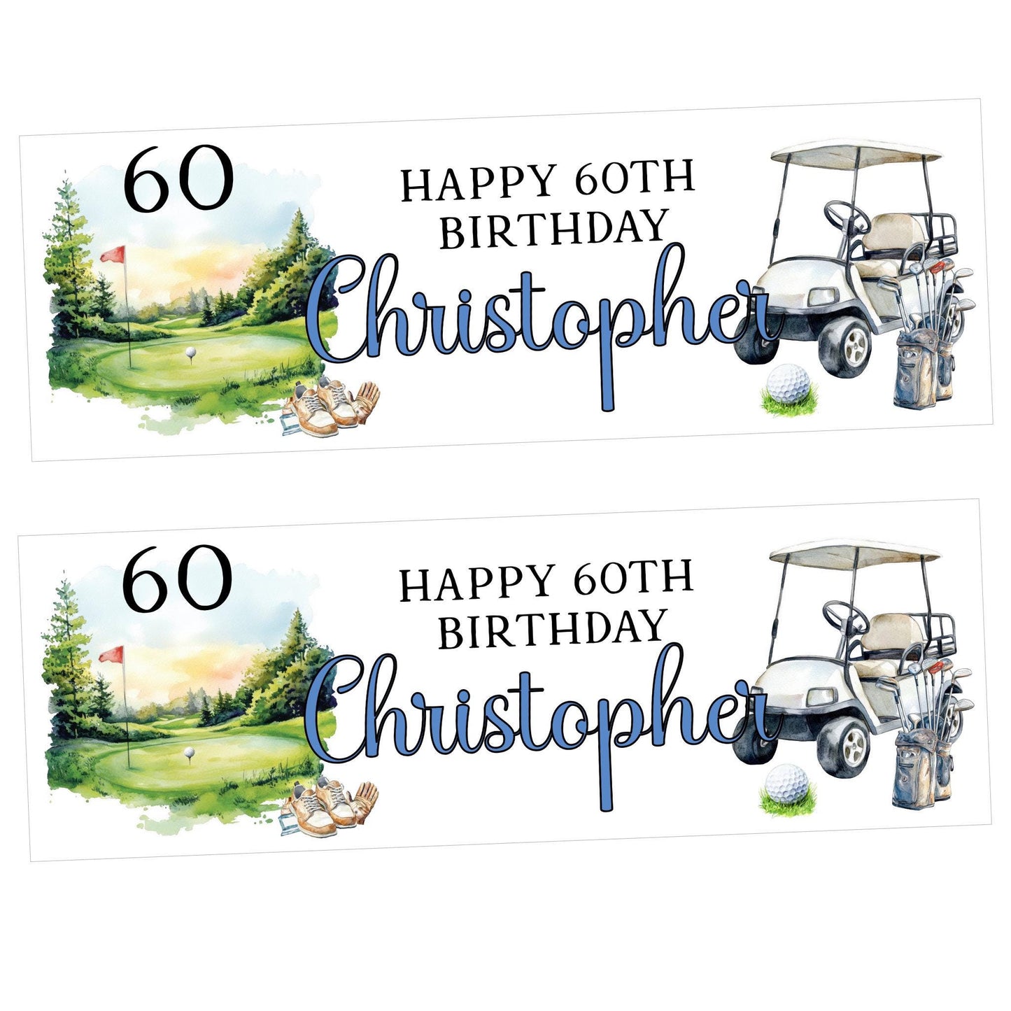 Personalised Golf Birthday Banner | Golf Banner | Party Decor | Golf Lover Birthday Decorations