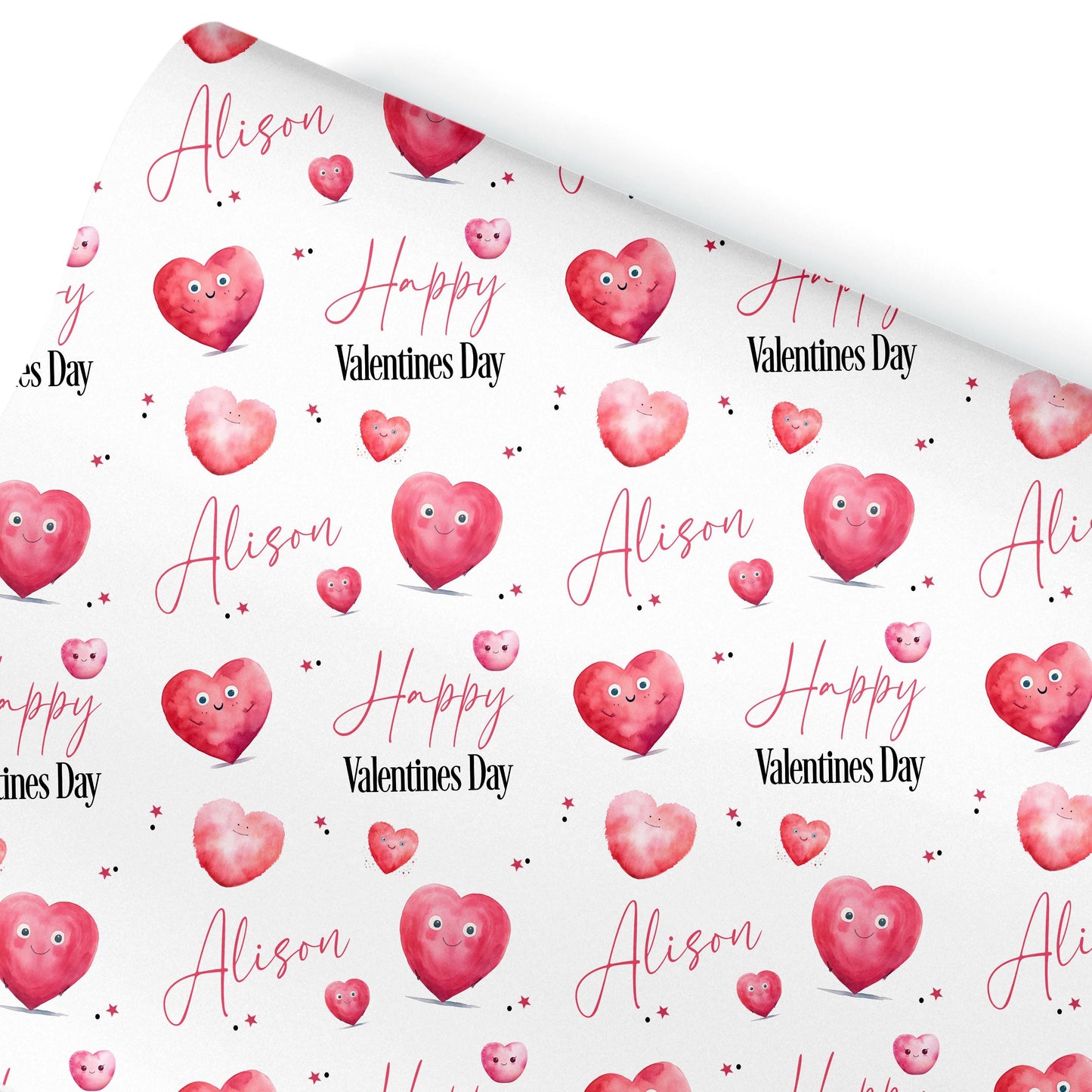 Personalised Valentines Wrapping Paper, Heart design, Valentines Gifts, Anniversary gift wrap, gifts for her, heart gift bag
