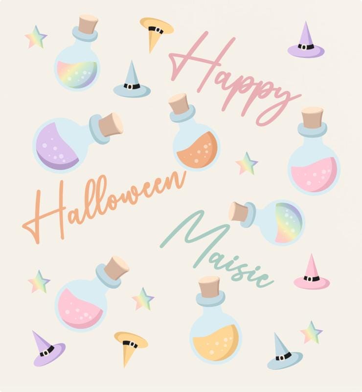 Personalised Halloween Gift Bag Son Daughter Grandson Granddaughter Pastel Halloween