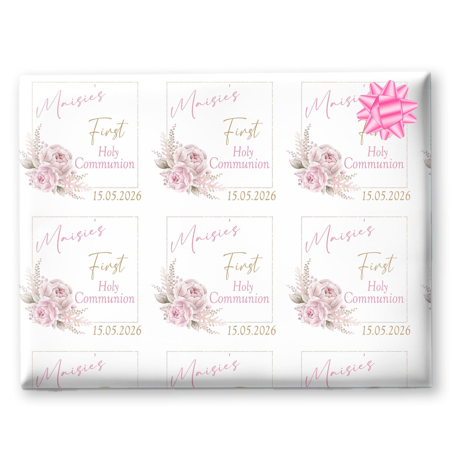 First Holy Communion Wrapping Paper, Confirmation gift wrap, Religious gift ideas
