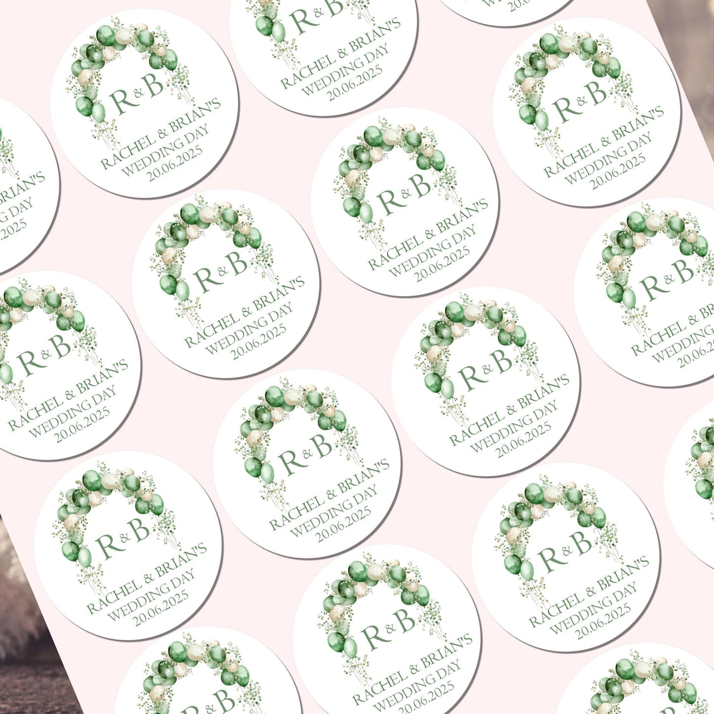 Personalised Wedding Stickers Wedding Favours Cake Labels Favour gift tags Wedding Stationery Personalised Wedding tissues Thank you sticker
