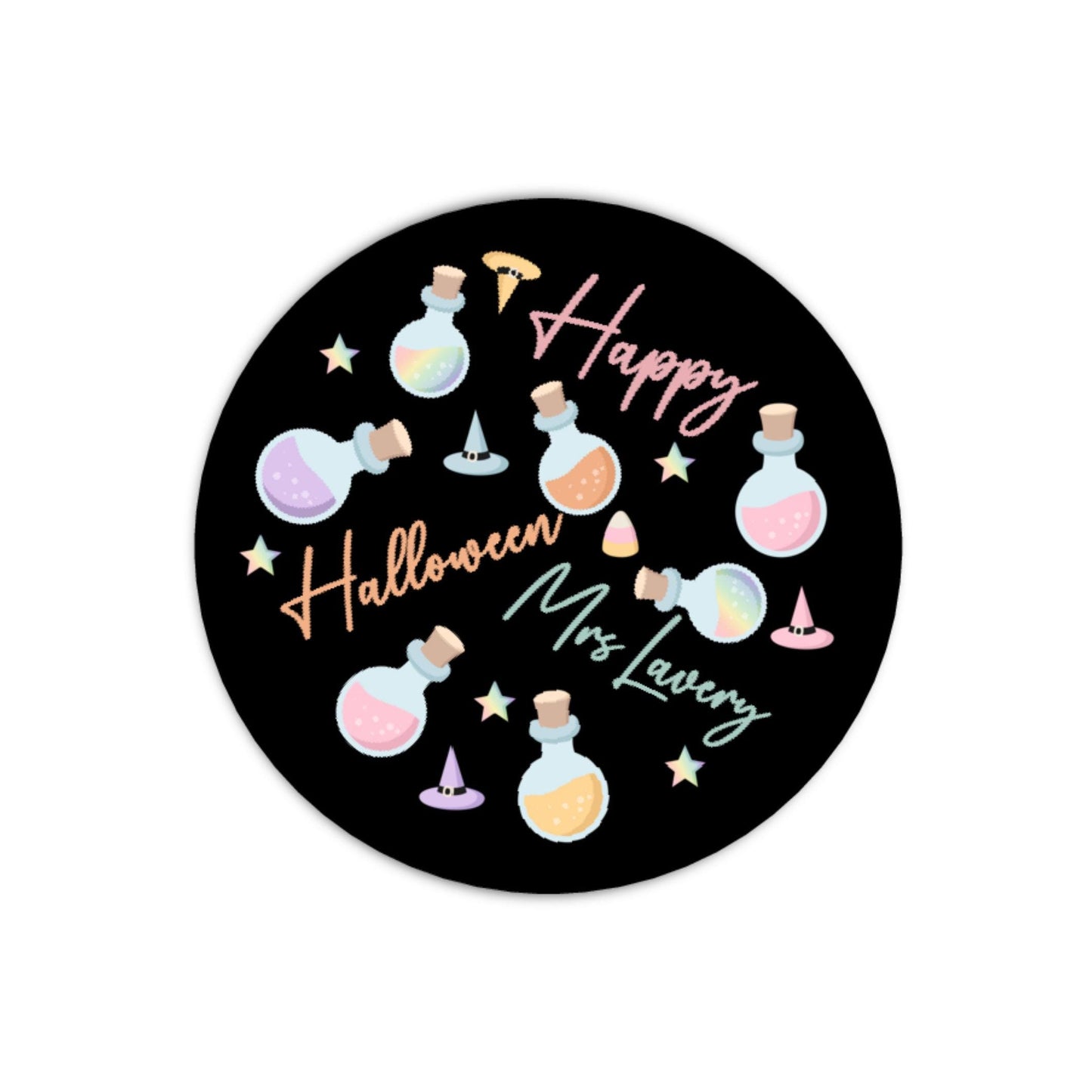 Personalised Halloween Stickers Pastel Labels for Treat Bag Trick or Treat Pastel pumpkin stickers