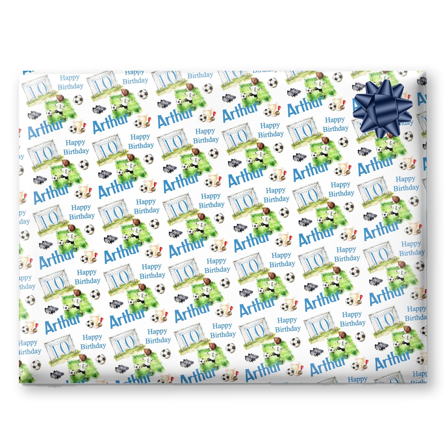Personalised Gift Wrap | Personalised Birthday Wrapping Paper | Personalised Gift Wrap | Fun Gift Wrap | Boys Football