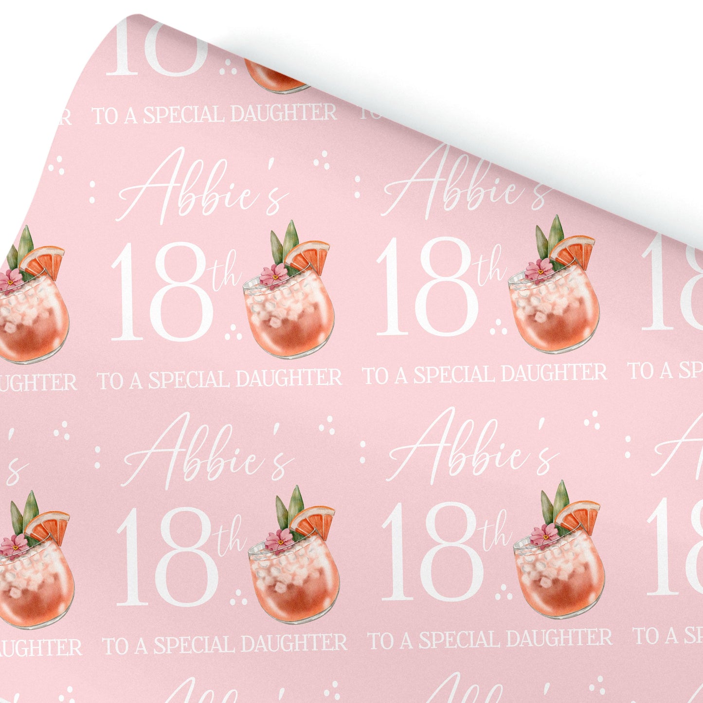 Personalised Birthday Wrapping Paper, Cocktail gift wrap, Funny Gift Wrap, Quirky wrapping paper