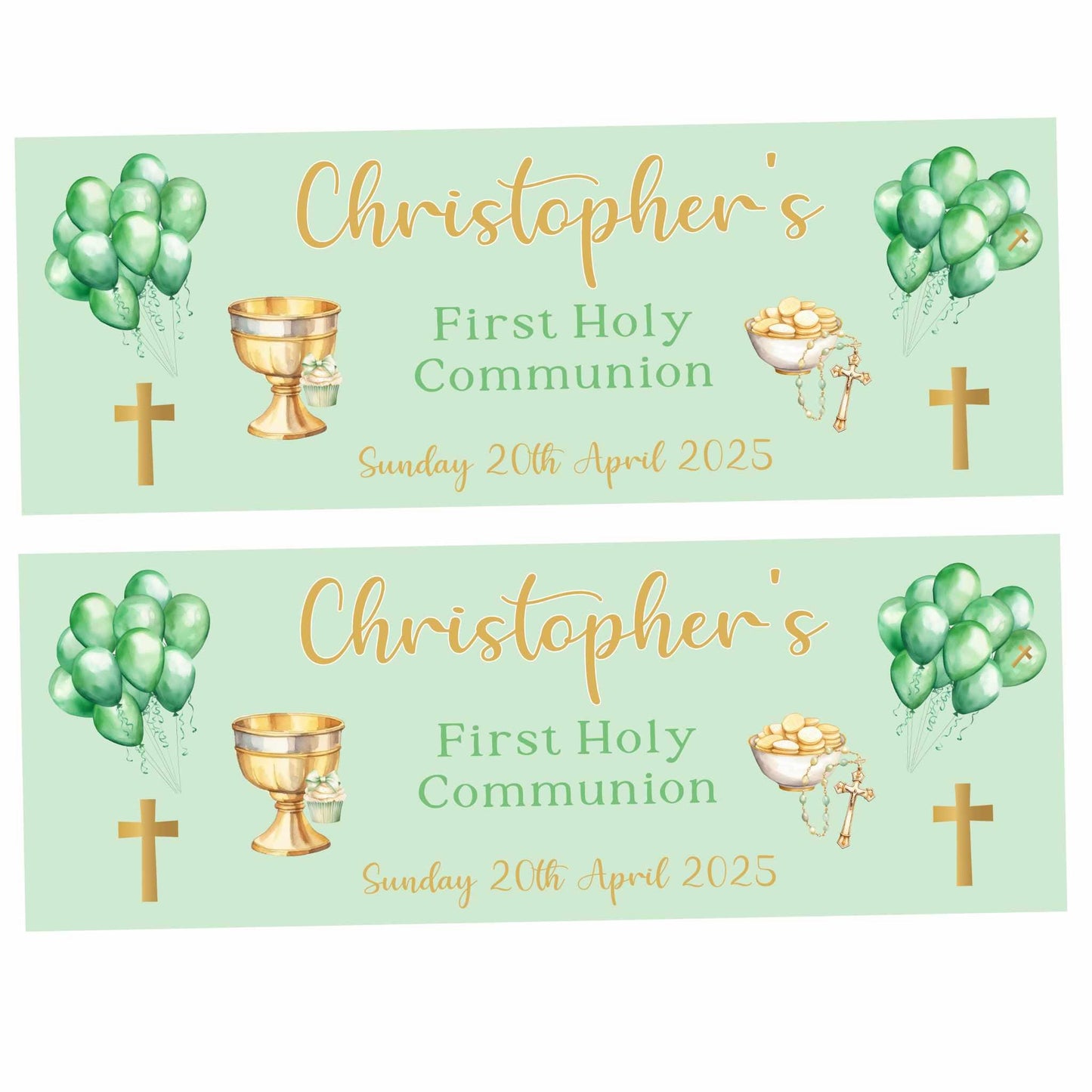 First Holy Communion Banners, Party Decor, Wall Decoration, 1st Communion or Confirmation