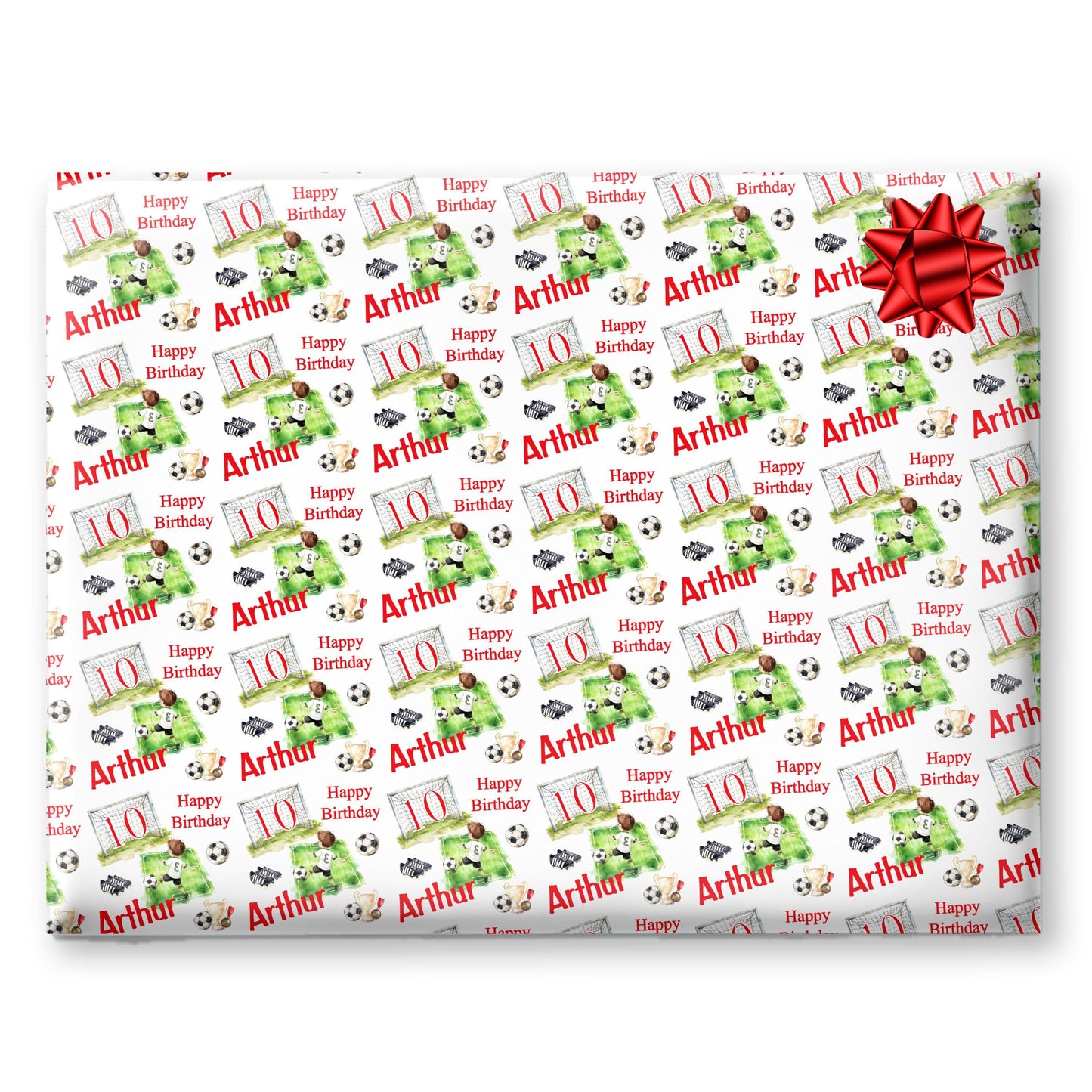 Personalised Gift Wrap | Personalised Birthday Wrapping Paper | Personalised Gift Wrap | Fun Gift Wrap | Boys Football