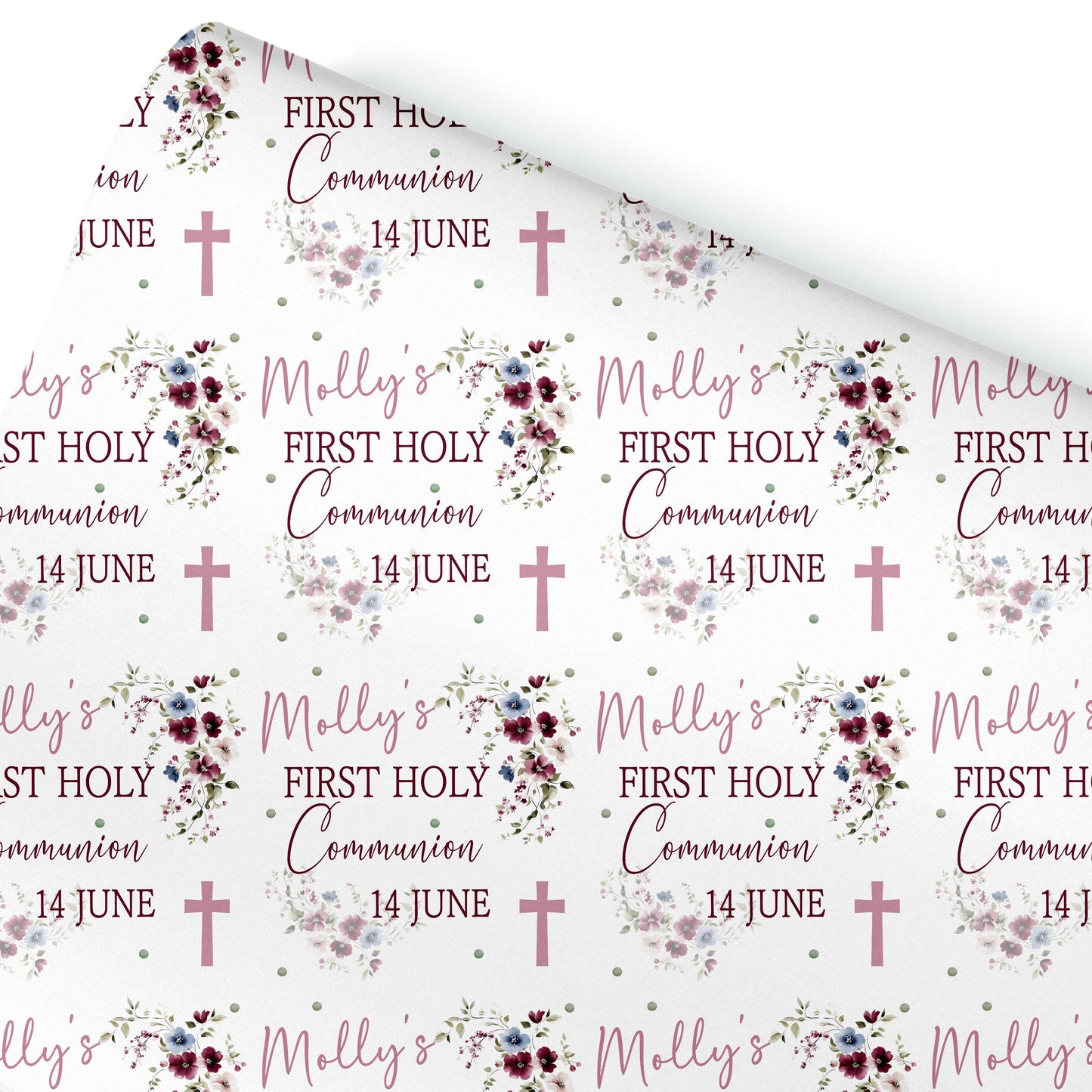 First Holy Communion Wrapping Paper, Confirmation gift wrap, Religious gift ideas