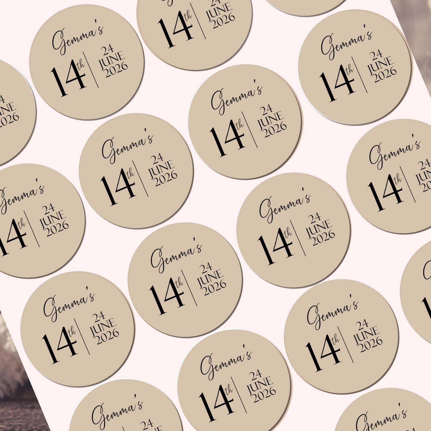 Personalised stickers, name labels, name stickers, thank you stickers, gift bags