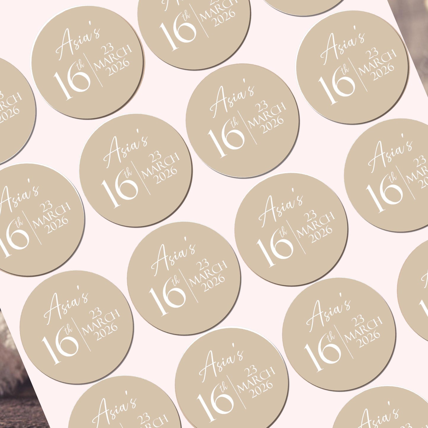 Personalised Birthday Stickers | Party Bag Labels | Custom Name & Age Stickers | Birthday Favour Stickers | Kids Party Decoration