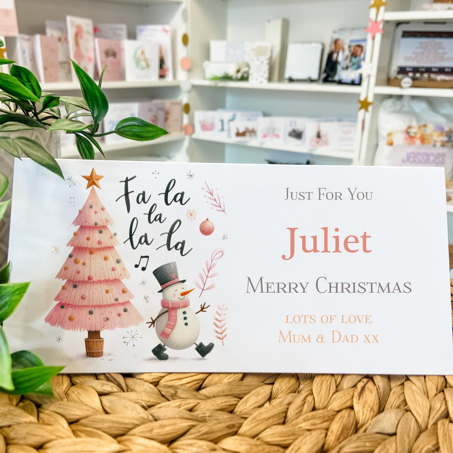 Personalised Christmas Money Gift Wallet Christmas Cash Gift For you this christmas