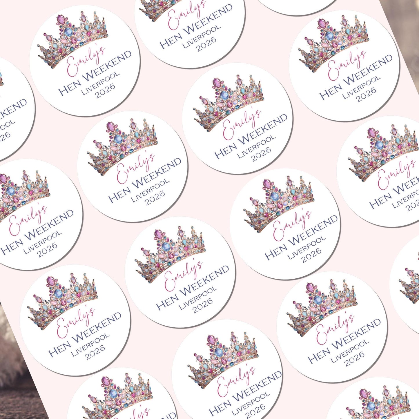 Personalised Hen Night Party Stickers for Favours Bride tribe Party Bags Printed Celebration Stickers Bride to be