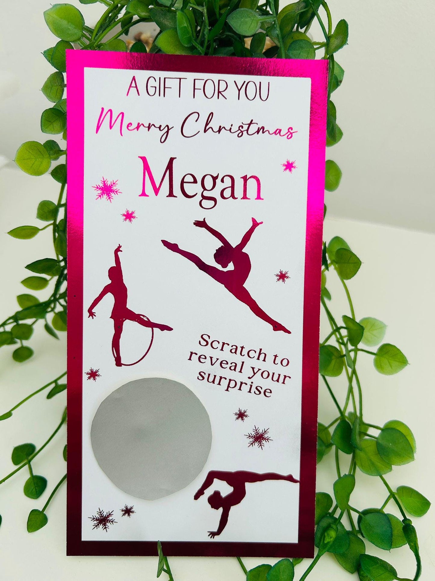 Surprise Reveal Scratch Off Ticket Gymnastic Voucher Gymnastic gift idea