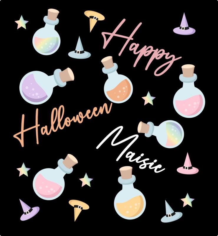 Personalised Halloween Gift Bag Son Daughter Grandson Granddaughter Pastel Halloween