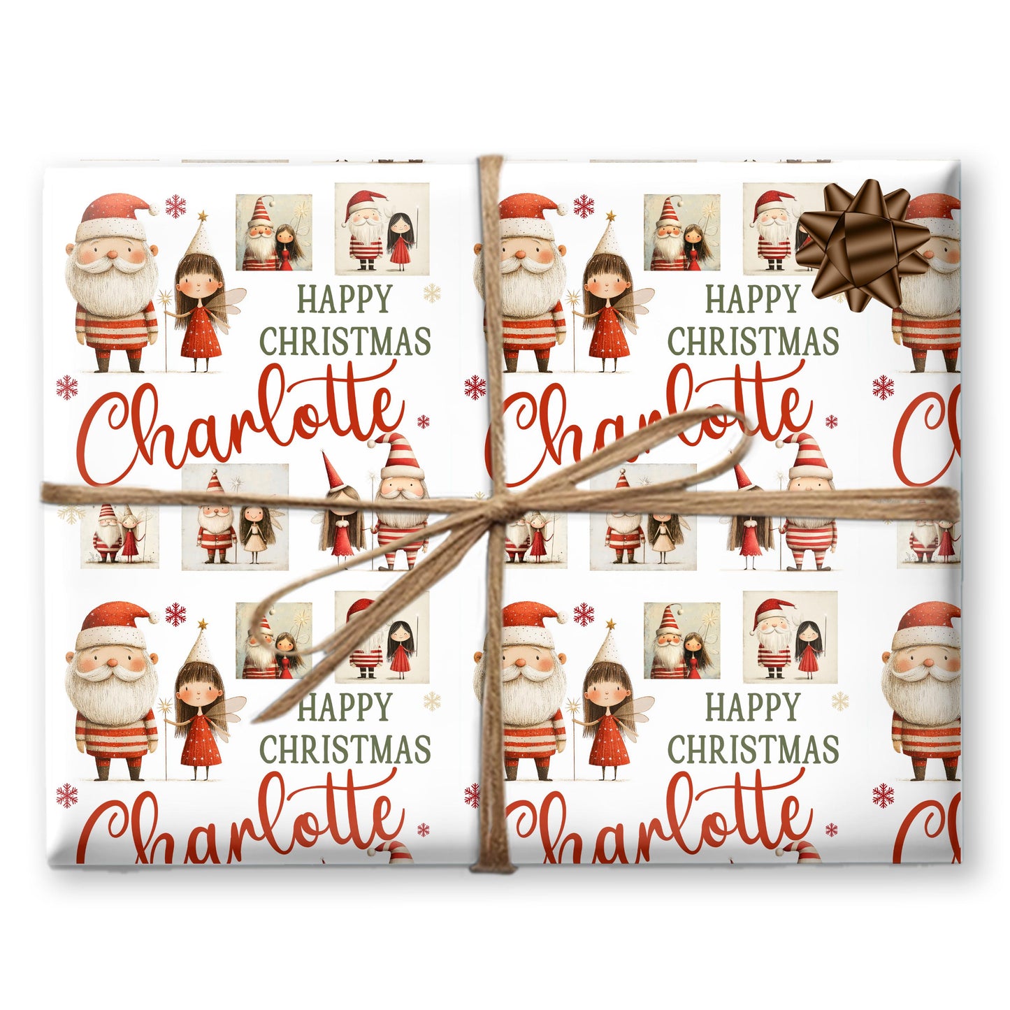 Personalised Gift Wrap | Personalised Christmas Wrapping Paper | Personalised Gift Wrap | Fun Gift Wrap | Santa Claus
