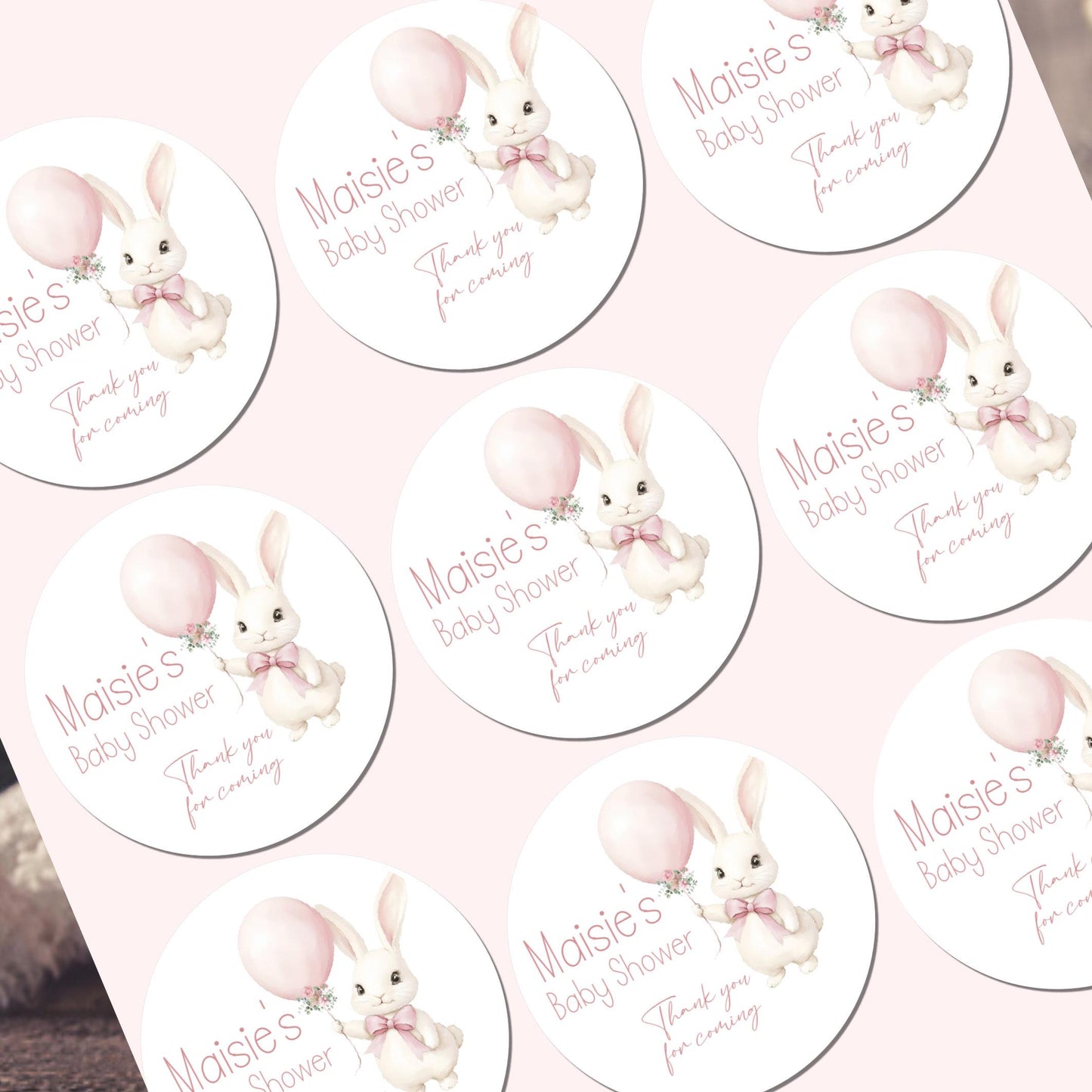 Personalised Baby Shower Stickers for Favours Party Bags Mum to be stickers Baby Girl Stickers