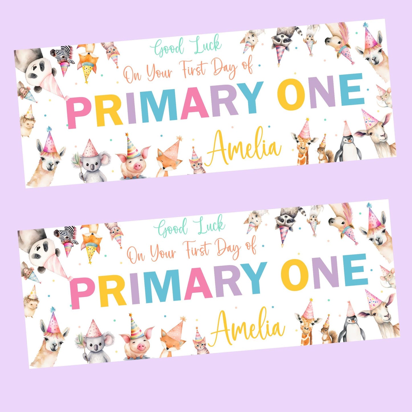 First Day of School Banner, Personalised Primary One Banner, Personalised back to school banner, School decorations, Back to school ideas