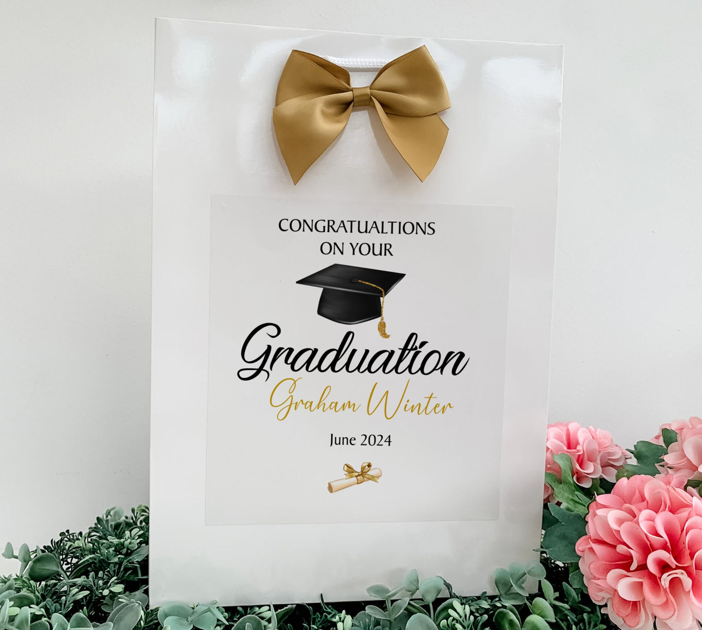 Personalised Congratulations Graduation Gift Bag