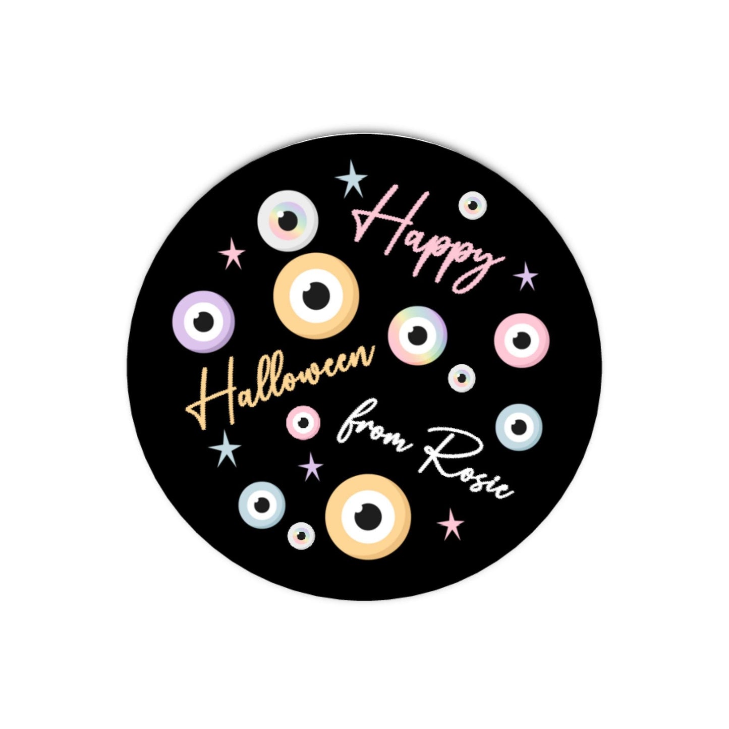 Personalised Halloween Stickers Pastel Labels for Treat Bag Trick or Treat Pastel stickers
