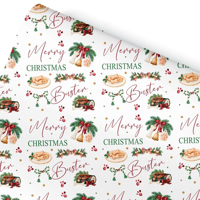 Personalised Dog Gift Wrap | Personalised Christmas Wrapping Paper