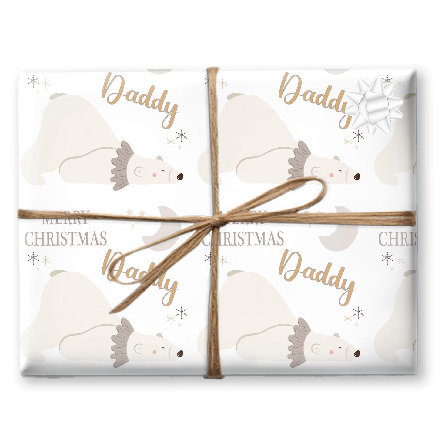 Personalised Gift Wrap | Personalised Christmas Wrapping Paper | Personalised Gift Wrap | Fun Gift Wrap | Daddy Polar Bear