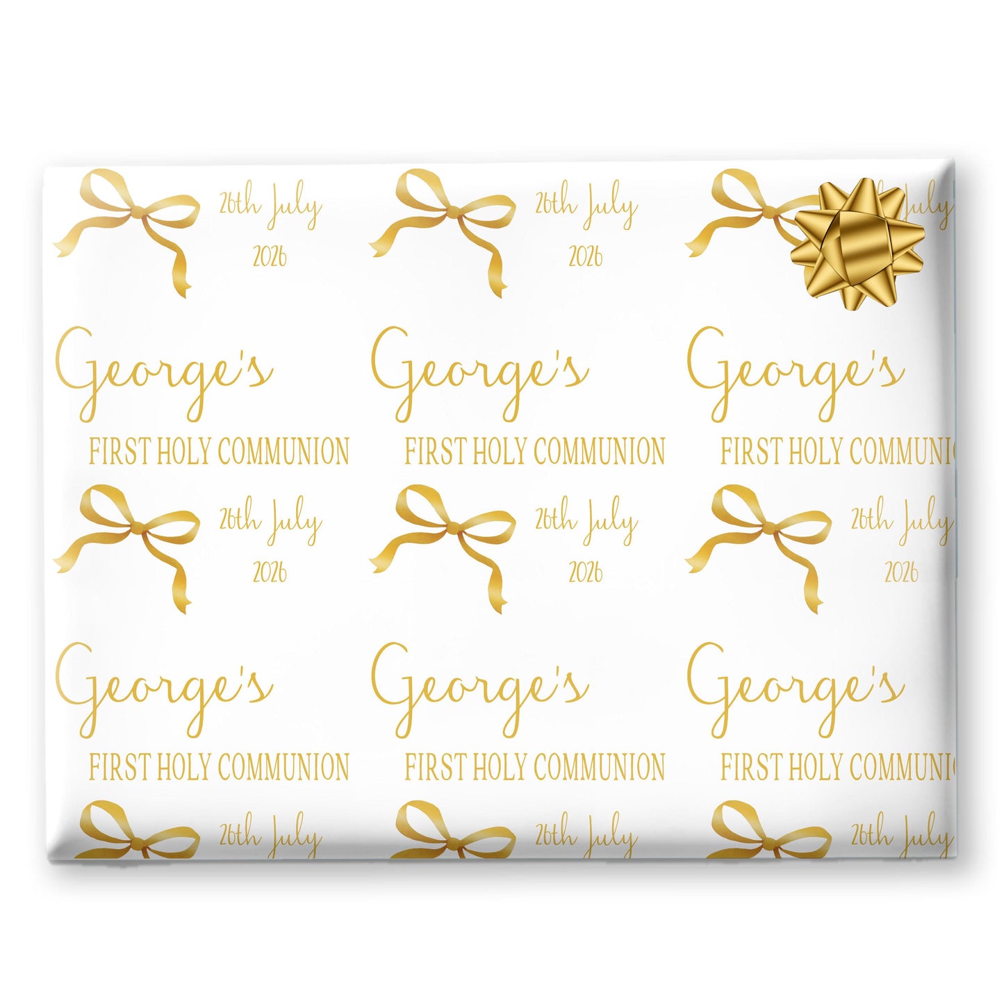 First Holy Communion Wrapping Paper, Confirmation gift wrap, Religious gift ideas