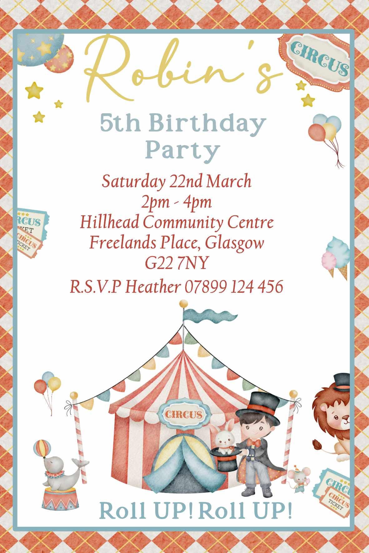 10 Printed Personalised Birthday Party Fun Giraffe Car Design