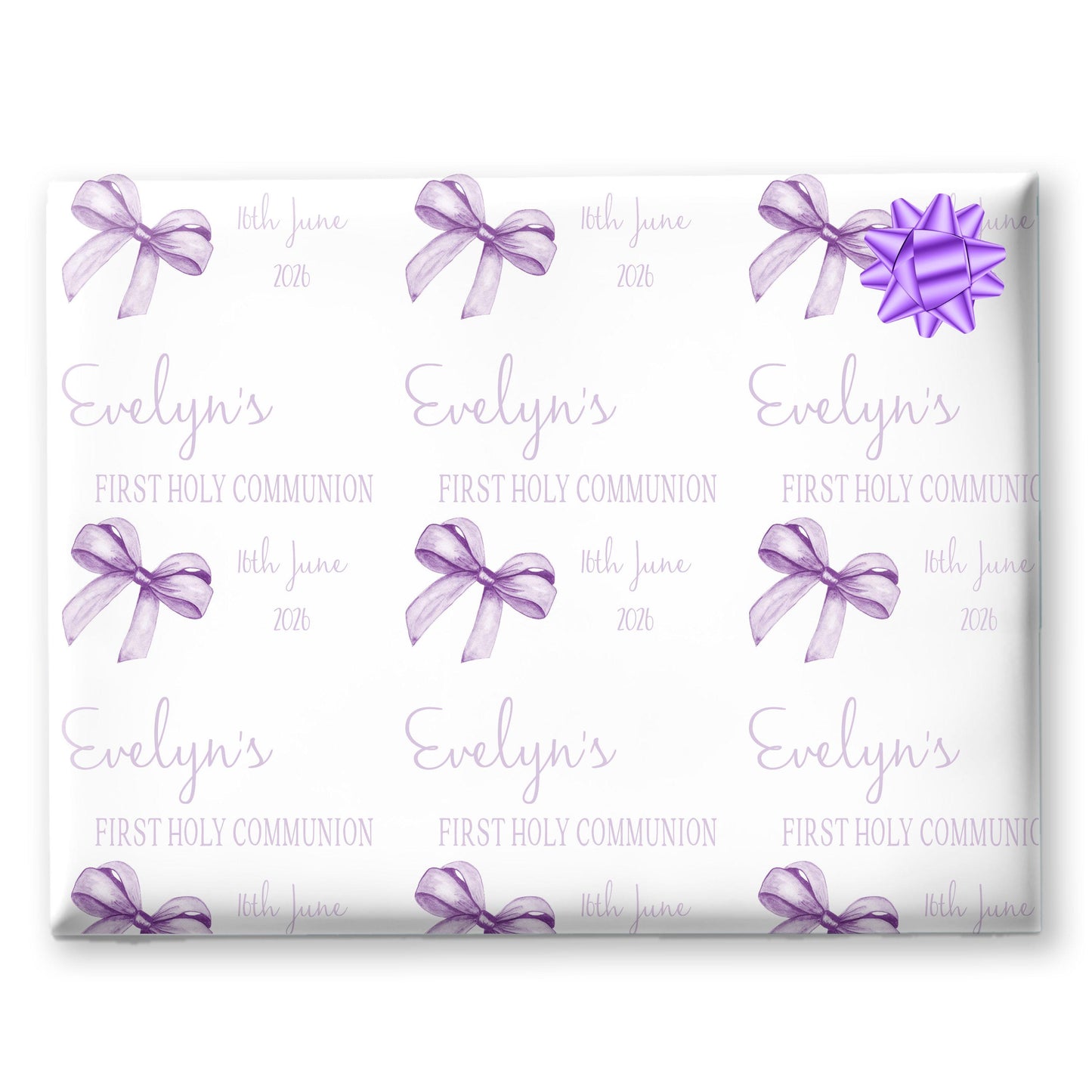 First Holy Communion Wrapping Paper, Confirmation gift wrap, Religious gift ideas