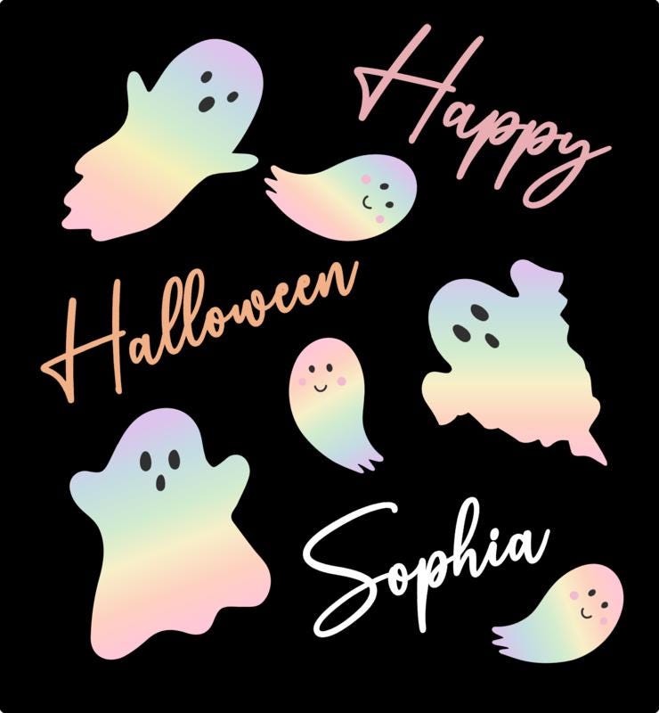 Personalised Halloween  Gift Bag Son Daughter Grandson Granddaughter Pastel Halloween