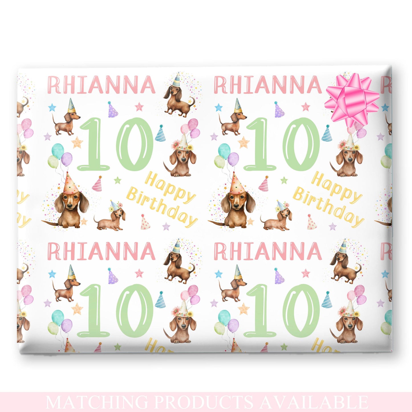 Personalised Gift Wrap | Personalised Birthday Wrapping Paper | Personalised Gift Wrap | Fun Gift Wrap | Sausage Dog Daschund
