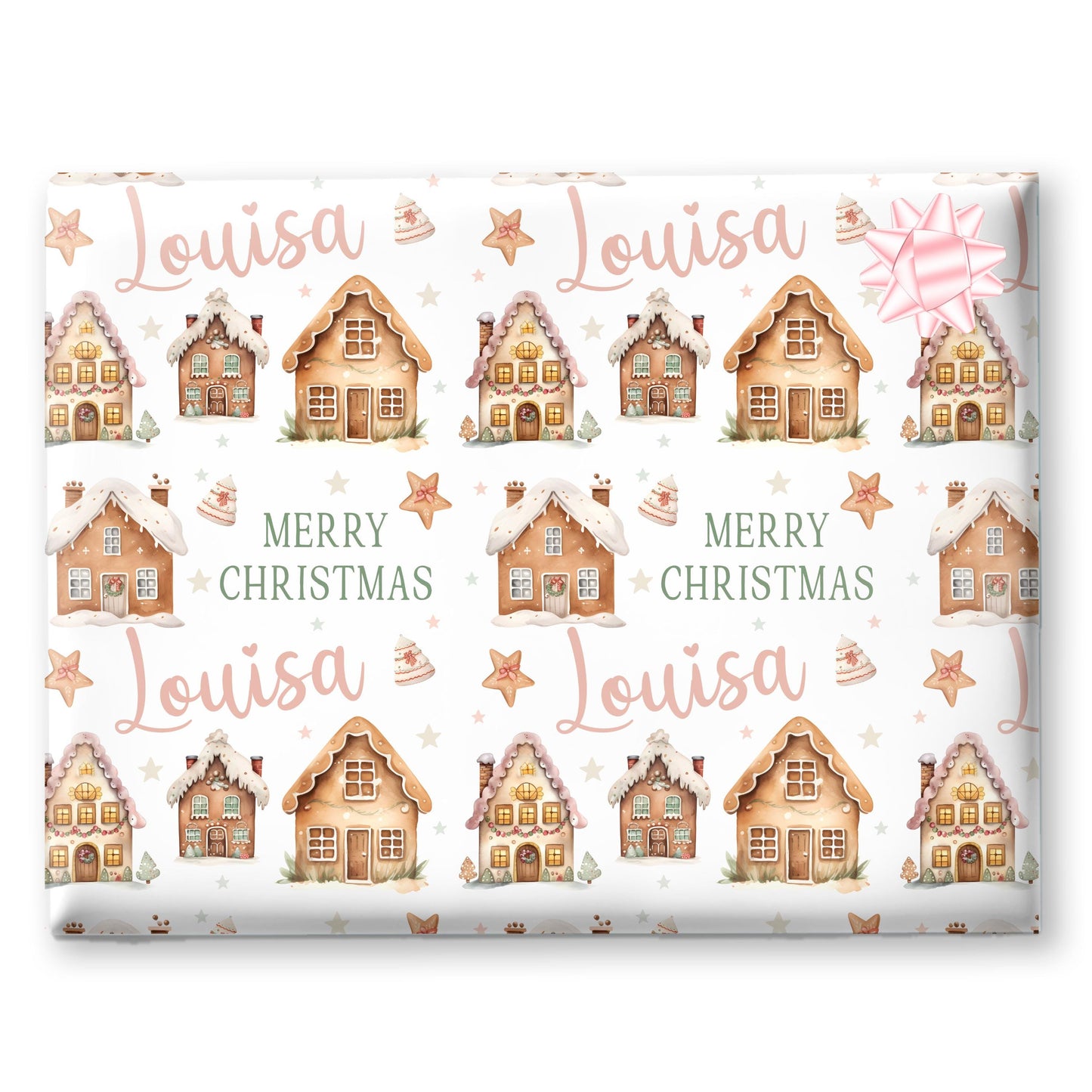 Personalised Gift Wrap | Personalised Christmas Wrapping Paper | Personalised Gift Wrap | Fun Gift Wrap |  Gingerbread Gift Wrap