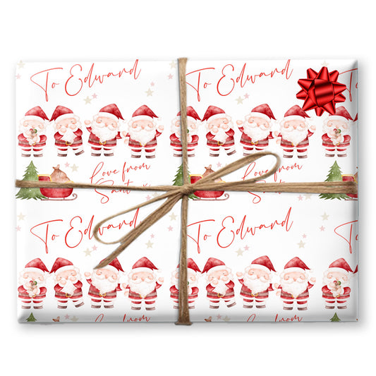 Personalised Gift Wrap | Personalised Christmas Wrapping Paper | Personalised Gift Wrap | Fun Gift Wrap |  Santa Gift Wrap