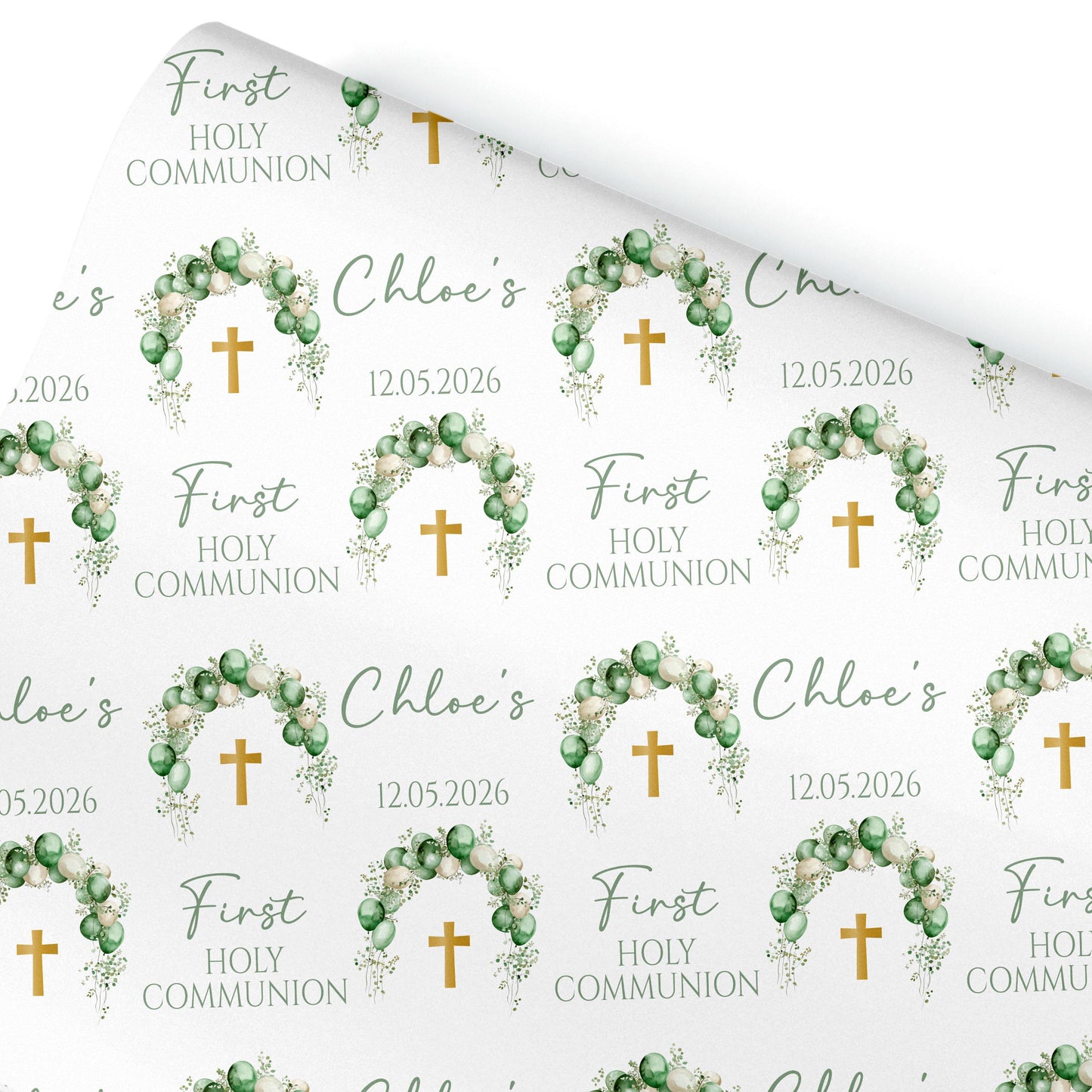 First Holy Communion Wrapping Paper, Confirmation gift wrap, Religious gift ideas