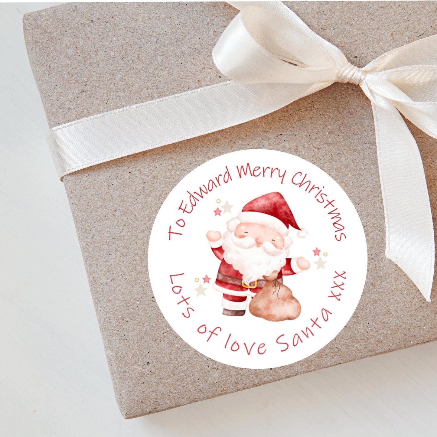 Personalised Christmas Stickers Labels For Wrapping Gifts, Name Tag