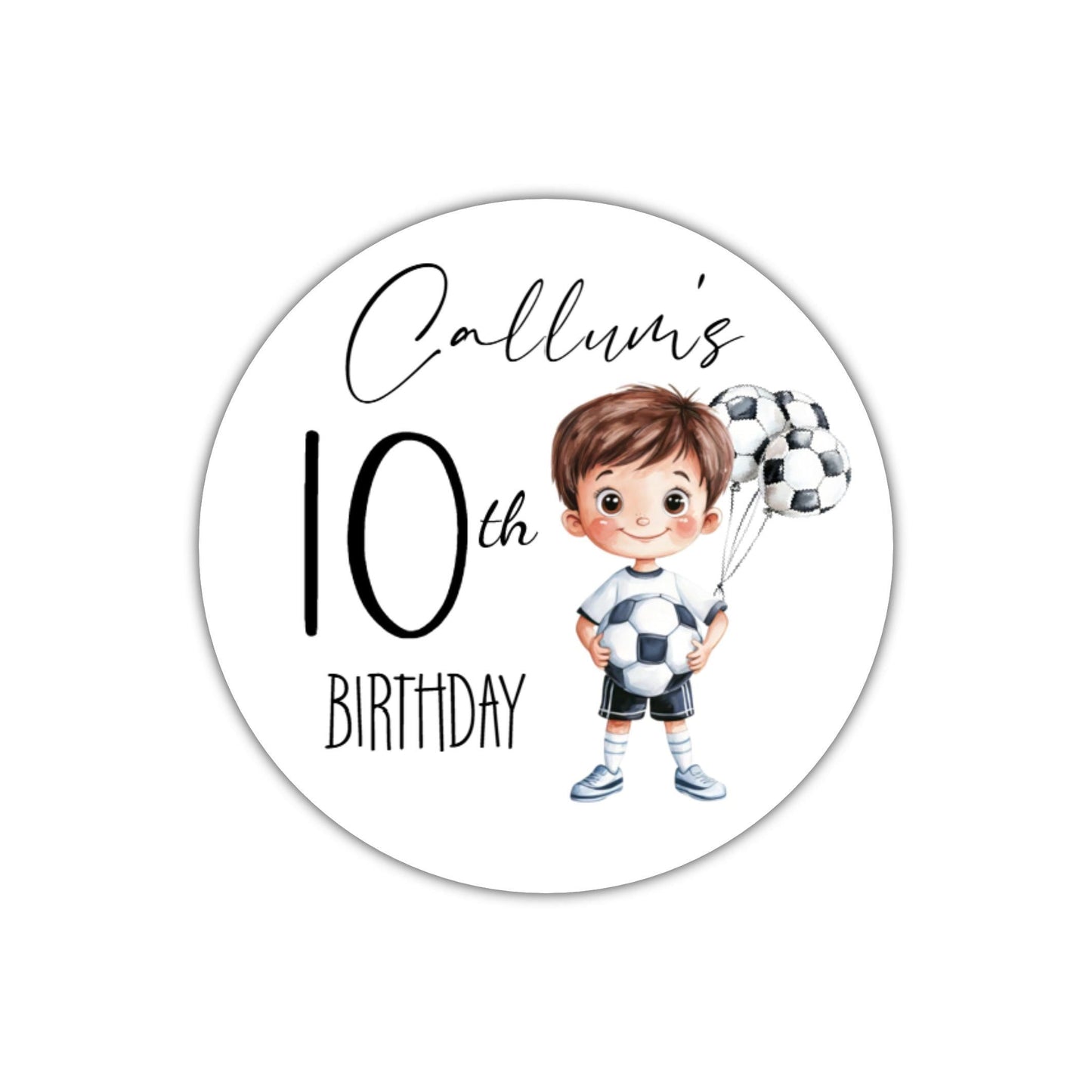 Personalised Football Party Stickers for Favours Party Bags Boys Girls Football